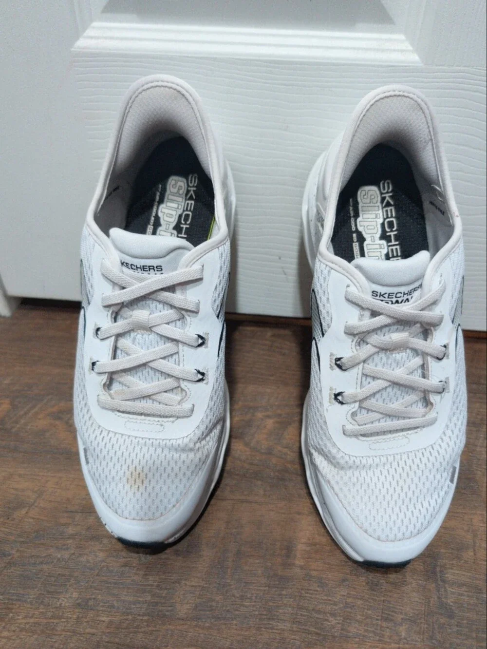 Skechers Women's Slip-Ins White Mesh Athletic Shoes